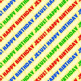 GRAPHICS & MORE Jesus Happy Birthday Premium Gift Wrap Wrapping Paper Roll - Rainbow Multi-Colored
