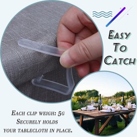 MAEXUS® Transparent tablecloth clips for tablecloth, pack of 24 tablecloth clips for the garden, tablecloth clips for outdoor picnics, garden parties, weddings, campsite