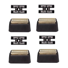 Replacement Foil Professional 5 Star Series Finale Shaver Shaper Super Close and Cutter Bar Assembly Compatible with Wahl Shaver Foil Model 7043-100,7031-100 Replacement Heads(4 Pack Gold)