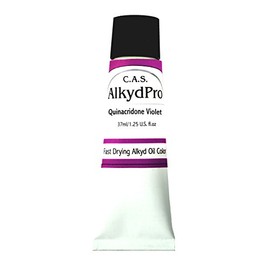 C.A.S. Paints AlkydPro Fast-Drying Oil Color Paint Tube, 37ml, Quinacridone Violet