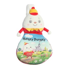 Ebba™ Educational Story Pals™ Humpty Dumpty Baby Stuffed Animal - Bedtime Soft Book - Sensory Development - White 9 Inches
