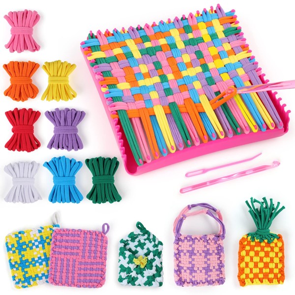 PREBOX Weaving Loom Kit Toys for Kids and Adults, Potholder