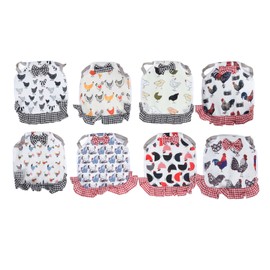 8 Pcs Chicken Saddle for Hens Wing Back Protector Elastic Straps Saddles Aprons Hen Feather Fixer Supplies