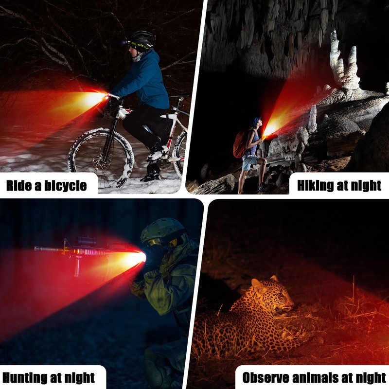 Yahenda 20 Pcs Red Flashlights Bulk Single Mode Red LED