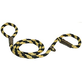 Lone Wolf 1/2 x 6' Solid Braid Slip Lead Black/Gold Spiral