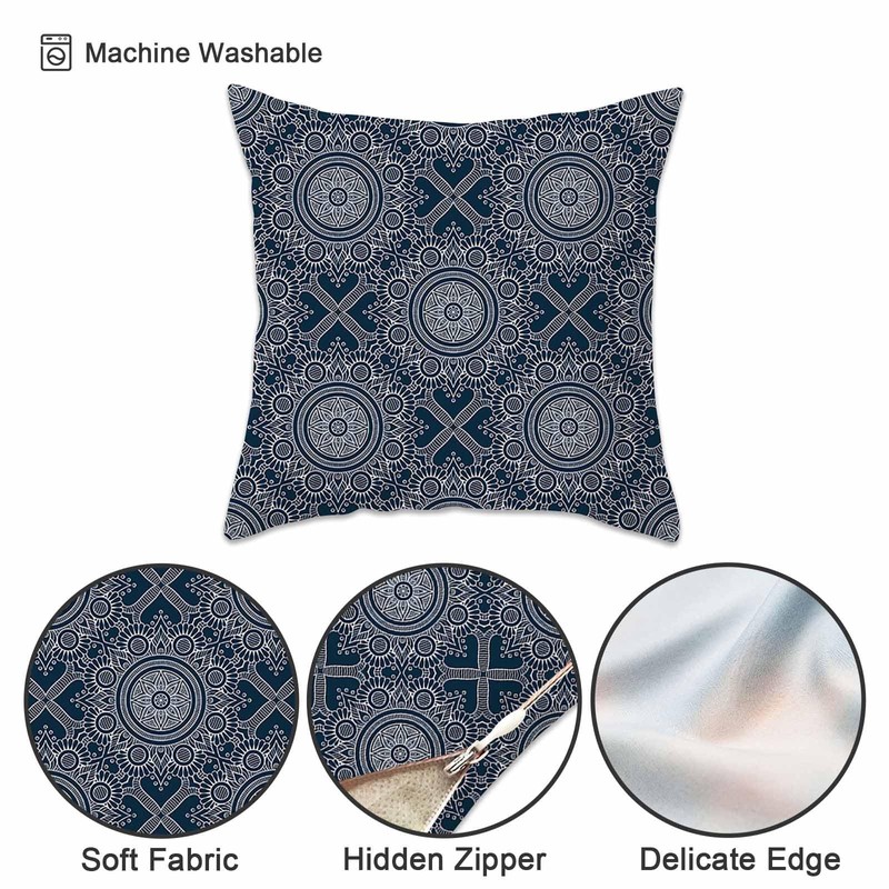 Betadistor Boho Cushion Covers 45 x 45 cm Grey Decorative