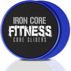 Iron Core Fitness Deslizadores de núcleo azul para entrenamiento (azul eléctrico)