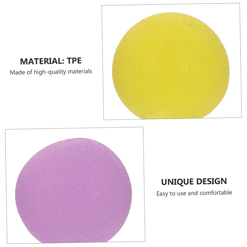 FRCOLOR 2Pcs Round Grip Balls for Hand Therapy Stress Relief