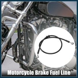 TUCKBOLD 80cm 31.50" Motorcycle Brake Clutch Gas Oil Hoses Line Pipe Black Automotive Parts