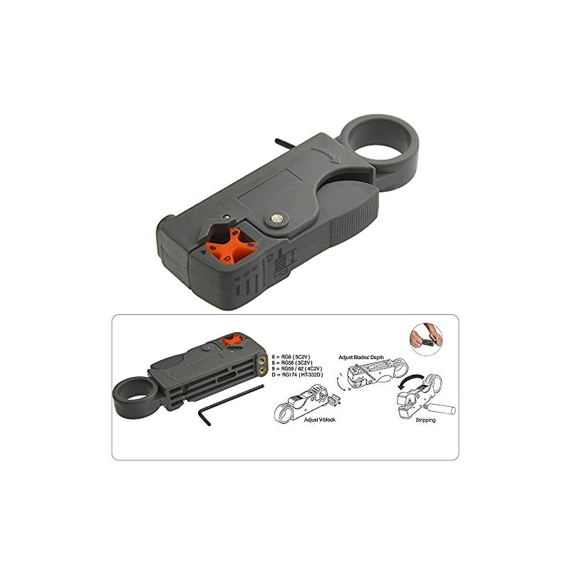 BGTXINGI 14pcs Coaxial Cable Compression Crimping Tool RG59 RG6 Coaxial