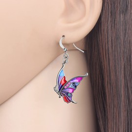NEWEI Cute Butterfly Earrings Aesthetic Butterfly Jewellery Gifts for Women Girls Butterfly Earring, Acrylic, No Gemstone