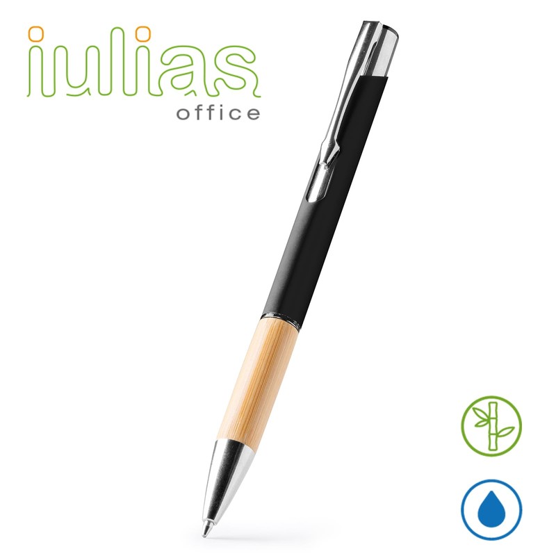 iulias Freude schenken! Metal Ballpoint Pen with Bamboo Handle I