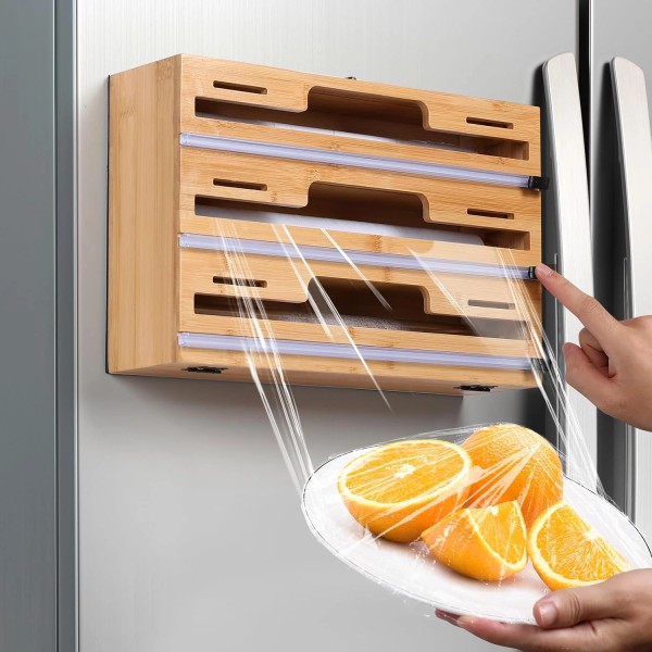 Does not apply Magnetic Plastic Wrap Dispenser with Cutter, 3