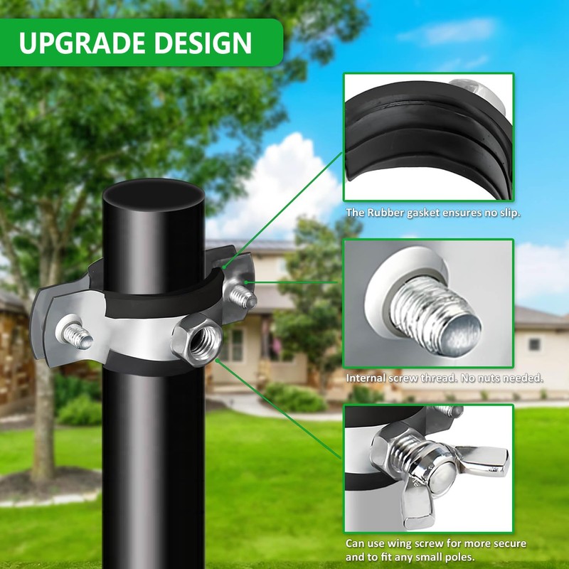 Metal Squirrel Baffle Bracket for Bird Feeder Pole, Heavy Duty