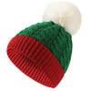 LKQBBSZ Christmas Elf Knitted Hat for Baby, Xmas Beanie Pom