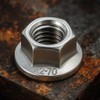 Nuts made of stainless steel with serrated edge M8, nuts