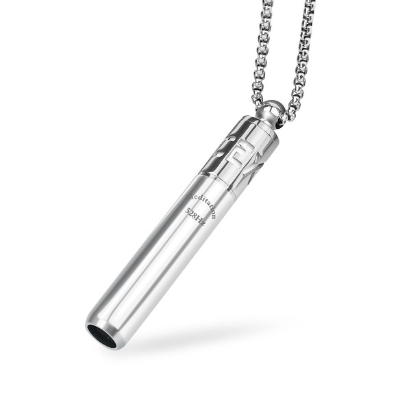 Milumber 528 Hz whistle Breathing Necklace, Meditation Necklace, with Diffuser,