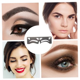 WOONEKY 2pcs Eyebrow Stencil Ruler Easy to Use for Length Shape Position Makeup Kit for Women