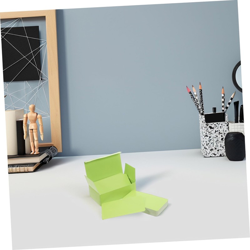 OHPHCALL 100pcs English Learning Cards Name Note Cards Corner Blank