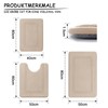 chakme Bathroom Rug Set, 3 Pieces, Soft Memory Foam Bath