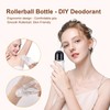 JIUWU Empty Bottles For Oil,50ml Clear Travel Bottles,3 Pcs Roller