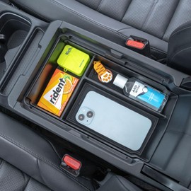 RAVOTOM 2PCS Center Console Organizer Tray and Armrest Storage Box for Honda CR-V 2023 2024 2025 Hybrid Sport Insert Accessories Secondary Storage Box ABS Plastic Material