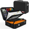 JUNDUN Fireproof Document Box,Hard Case Fireproof Document Organizer with Lock，Home