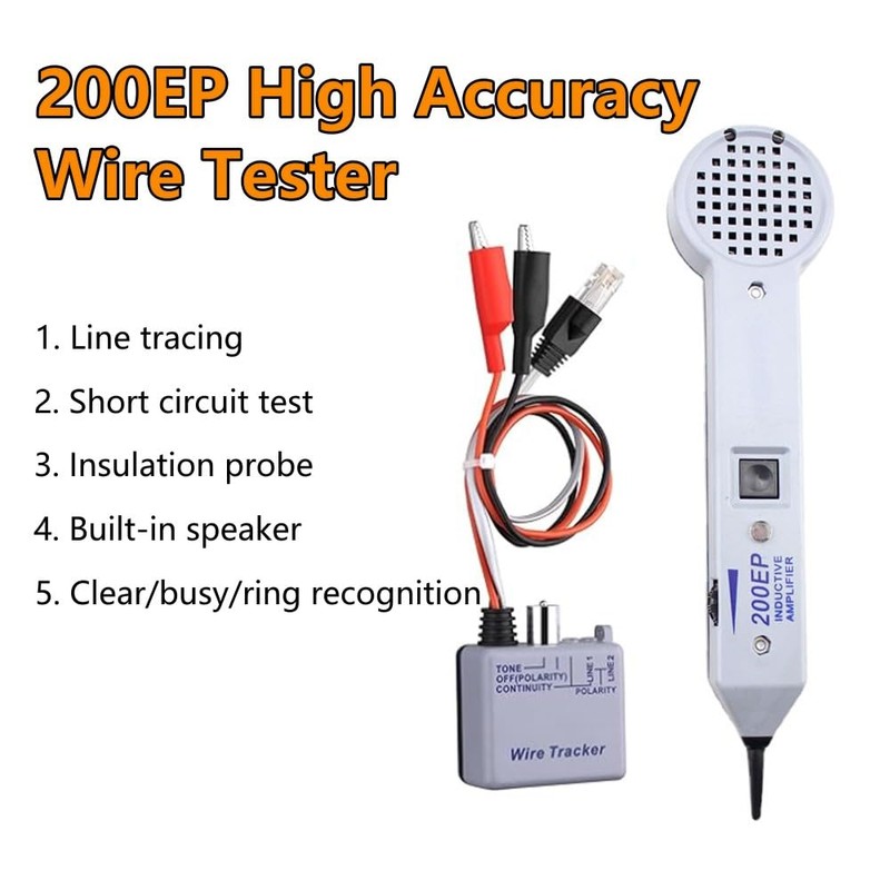 Tone Generator kit,Wire Tracer Circuit Tester,Inductive Amplifier,200EP High Accuracy Wire
