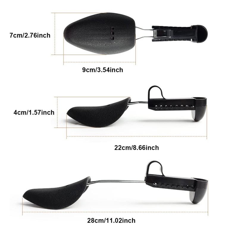 2 Pairs Adjustable Shoe Tree Stretcher, Spring Shoe Stretcher Boot