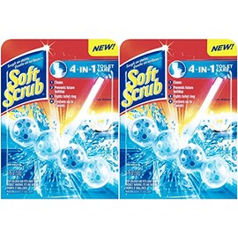 Soft Scrub 4-in-1 Toilet Care Rim Hanger, Sapphire Waters, 1.76 Ounce (Pack of 2)