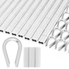 3/16" Wire Rope Thimbles 20Pcs + 100Pcs M5 Wire Rope