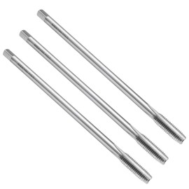 sourcing map 3pcs Straight Flute Thread Taps, M8 x 1.25 H2 150mm Extra Long Metric Screw Machine Tap Threading Tapping Tools, High-Speed Steel 6542 (HSS 6542)