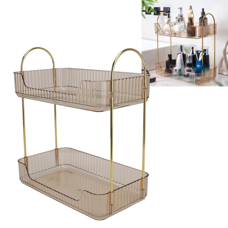 Double Layer Makeup Stand Modern Light Luxury 2 Tier Makeup
