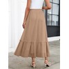 ANRABESS Maxi Skirts for Women Tulle Long Tiered Elastic High