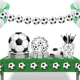 TOKYMOON 2 Pack of Disposable Soccer Sport Football Themed 54x87In Tablecloths Party Table Cover for Kids Baby Shower Football Sport Party Supplies