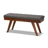 Baxton Studio Benches, One Size, Dark Gray/Oak