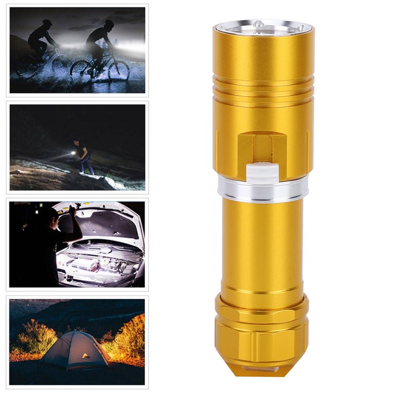 L2 LED Flashlight Torch 100M Diving Waterproof for Camping Stepless