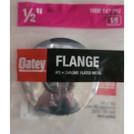 Oatey Escutcheon Plate Steel Chrome Plated Silver 1/2" Tube Flange HDC75C