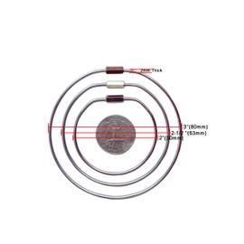 CrocSee 10 Pack Threaded Locking Key Rings (Diameter 2''), Stainless Steel Keychain Ring Organizer with Screw Lock, Keyring Holder Heavy Duty
