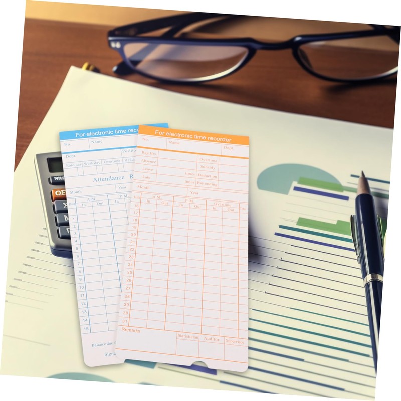 Operitacx Sheets for Office 100 Sheets English Edition Employee Time