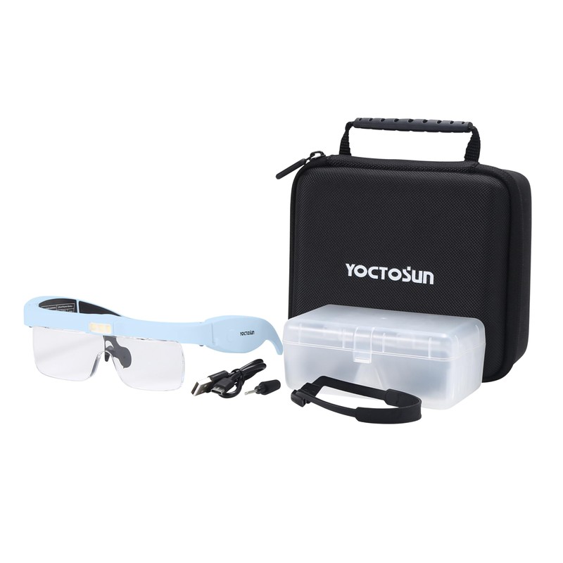 YOCTOSUN Magnifying Glasses for Close Work with 3 LED Lights,