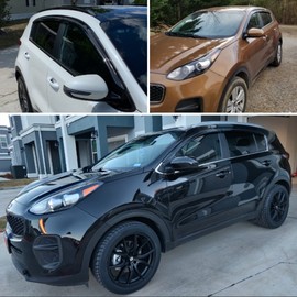 AUXKO Window Rain Guard for Kia Sportage 2023 2024 2025 Tape-On Shatterproof Sun Smoke Guard Vent Visor Side Wind Deflectors Accessories