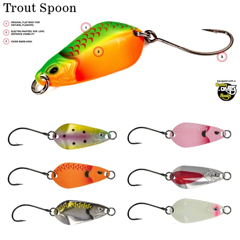 MOLIX Artificiale Trout Spoon 5 g Esche artificiali Attrezzatura Pesca