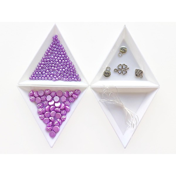 1 p ScaraBeads Exclusive Set of Rosetta 2-Hole Cabochons, Round