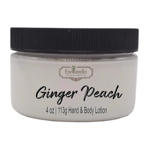 Eartherella GINGER PEACH Hand & Body Lotion Jar, 4 oz.