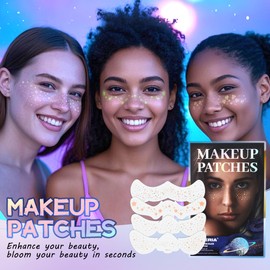 VANERIA Glitter Freckles Face Tattoo 8 Counts,Sparkle Freckles,Waterproof Long Lasting,Freckle Makeup for Festivals,Parties and Cosplay,Face Glitter for Women(Silvery)