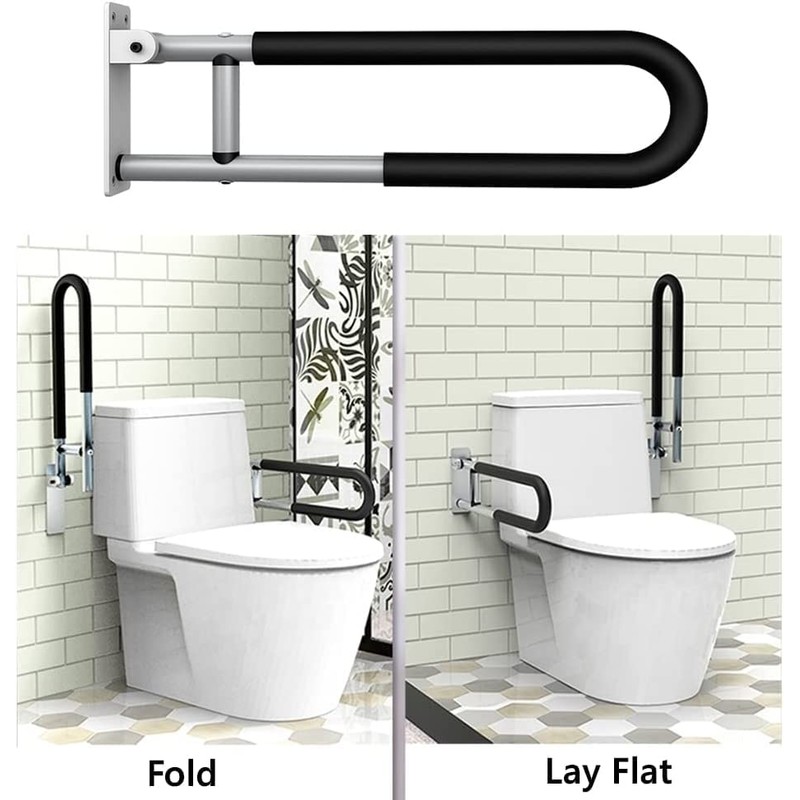 Tuntrol 2pcs 23.6 inch Foldable Handicap Grab Bars with Anti
