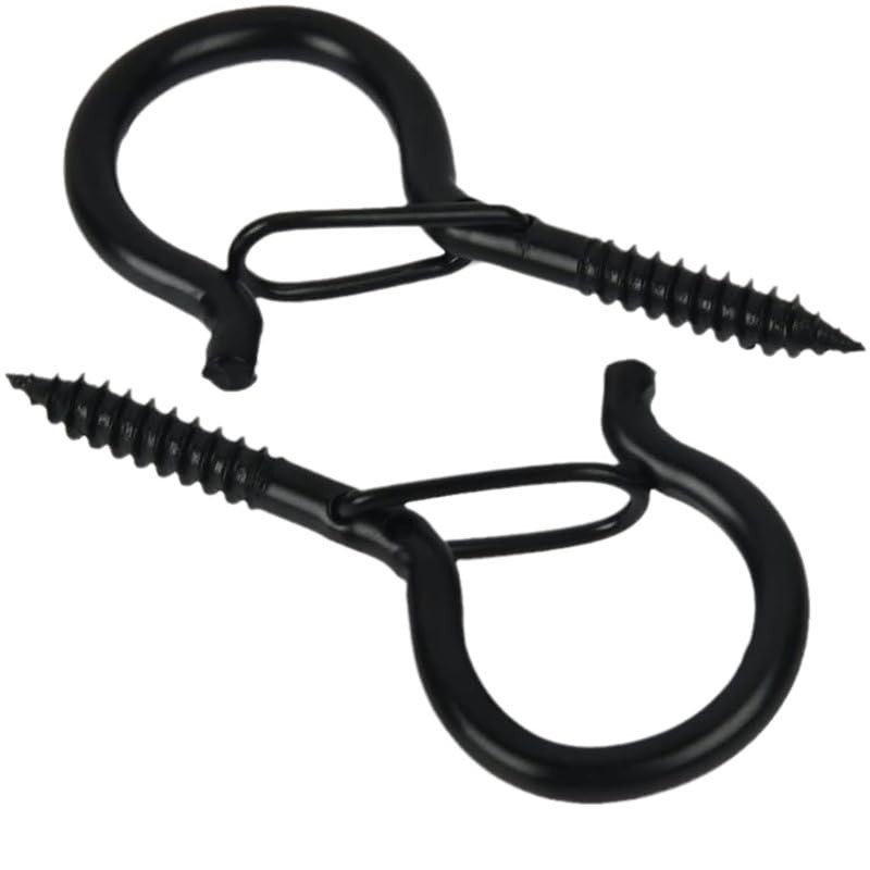 LORJE 12 Pack Screw Hooks for Outdoor String Lights, Q