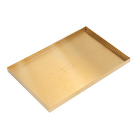 Gold Tablett,Edelstahl Dekoratives Aufbewahrungs Tablett 30x20cm Rechteckiges Metall Aufbewahrungs Organizer Tablett, Küchen Geschirr für Modernes Zuhause, Schmuck, Make-up, Toiletten Artikel
