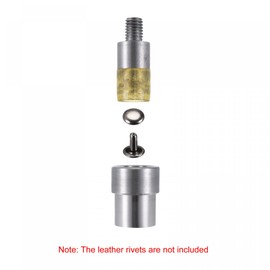 sourcing map Hand Press Machine Bolt Carbon Steel and Rubber 10 mm Rivet Setter Cutting Dies Fasteners Tool Set